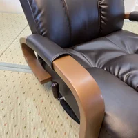 Floor Swivel Recliner Chair 360 Degree Rotation Living Room Furniture Modern Japanese Design Leather ArmChair Chaise Lounge 4