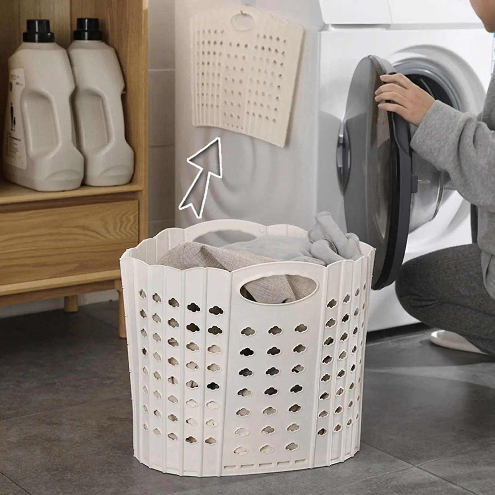 Cesto de ropa plegable, bolsa de ropa sucia Flexible completamente  ventilada para dormitorio - AliExpress
