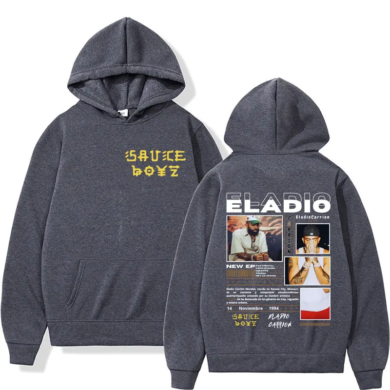 Rapper Eladio Carrion Graphic Printed Hoodie Men Women Fashion Hip Hop Trending Sweatshirt Pullovers High Quality Casual Hoodies 3
