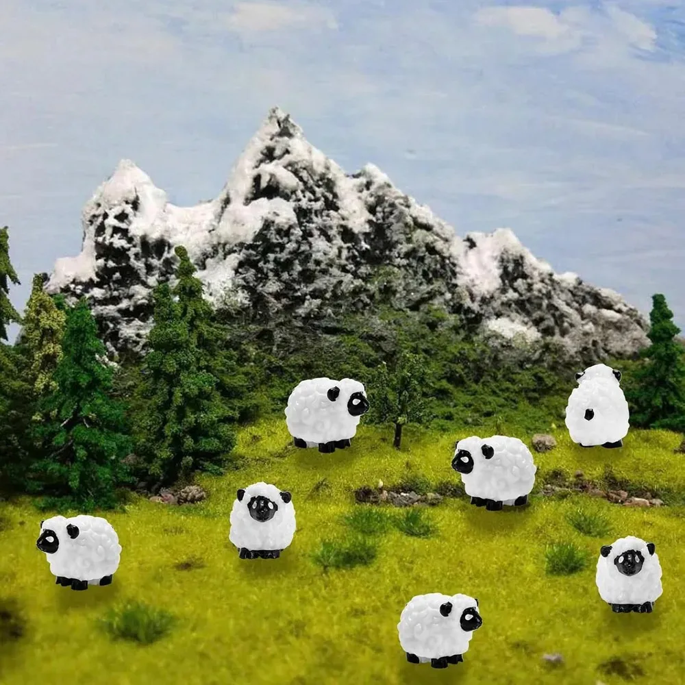 30 Mini Figure Di Pecora In Resina Per Terrario E Paesaggi In Miniatura – Multicolore, 2,2 Cm, Ornamenti Per Giardino Fai Da Te, Bonsai, Case Delle Bambole