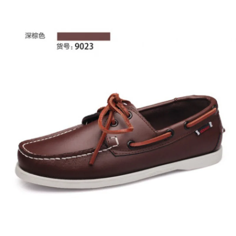 Men's Sailing Shoes Korean Edition Trendy Driving Bean Shoes Casual genuine Leather Shoes for Men hot selling