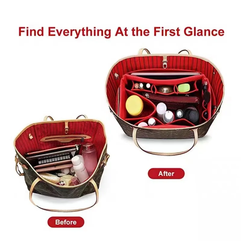 Inserto In Feltro Borse Portaoggetti Organizer Per Borse Inserto Da Viaggio Organizer Per Borse Interne Borse Per Cosmetici Portatili Fit Neverfulls
