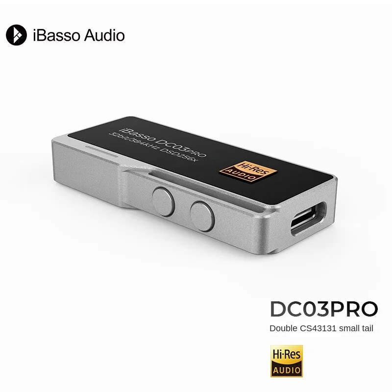 

IBasso DC03PRO Type-c Lightning To 3.5mm Single-ended USB DAC &AMP,Dual DAC, CS43131,Hifi PCM 32bit/384khz,DSD256