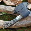 Portable Tactical Stainless Steel Camping Hunting Survival Axe with Colored Wooden Handle - Lightweight Outdoor Defense Tool 6