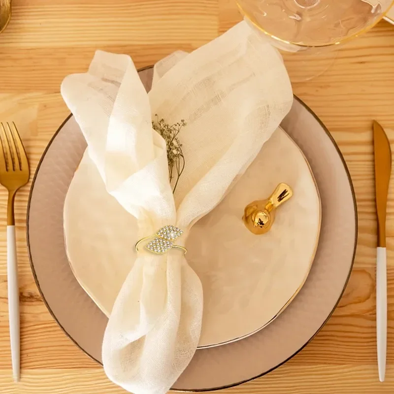 12 Stück Serviettenringe Gold - Elegante Tischdekoration Für Hochzeit & Feiern