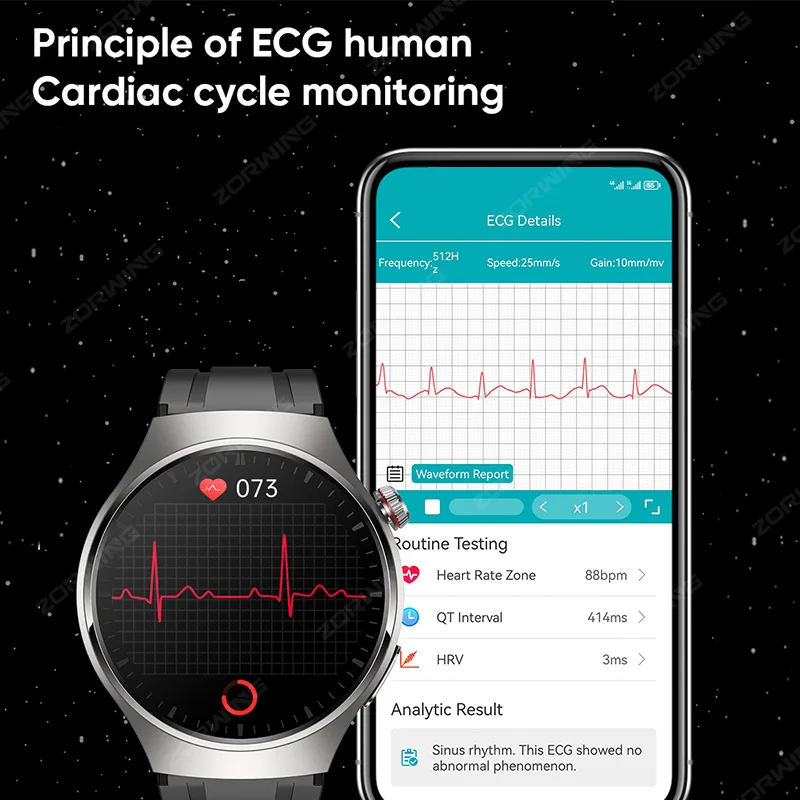 Ppg E Ecg Relógio Inteligente Pro Para Homens 143 Tela Amoled ...