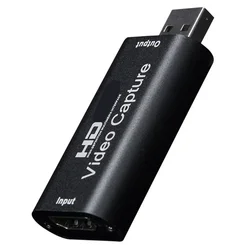 4K USB 2.0 Video Capture Card for Live Streaming and Recording (Black)