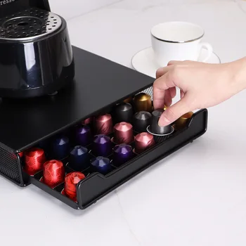 60 cialde cassetti per caffè Capsule per supporto Nespresso portaoggetti Rack pratici ripiani per caffè conservazione Capsule 1