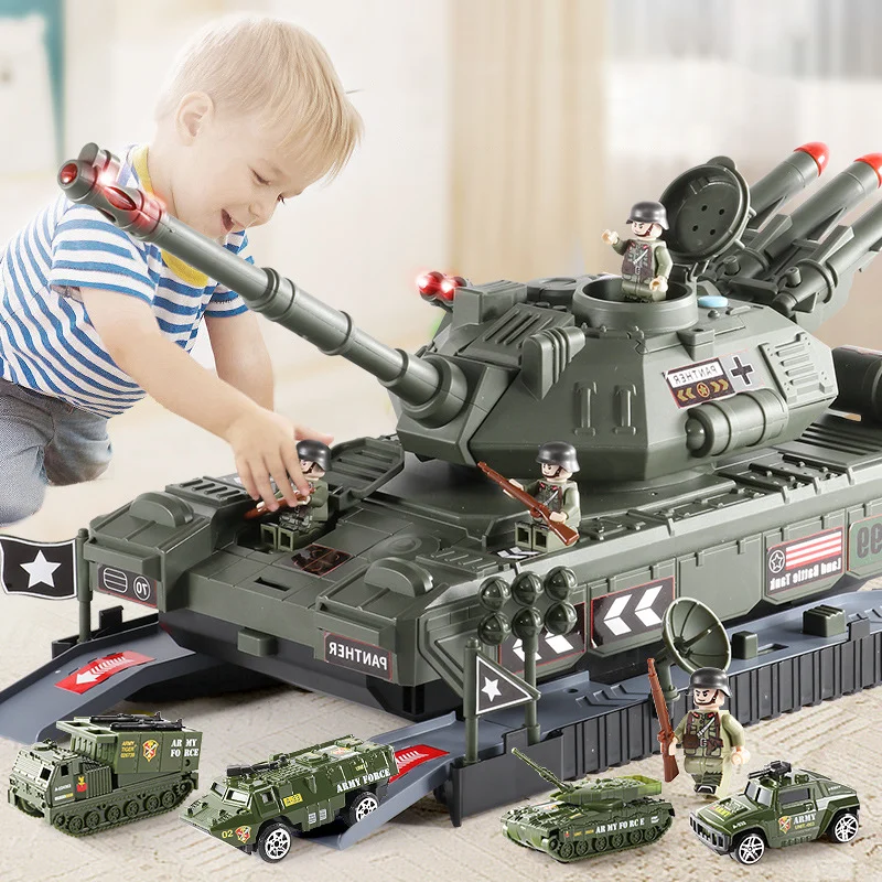 子供のための軍用戦車モデル新しい2023多機能おもちゃの車音と光ギフト