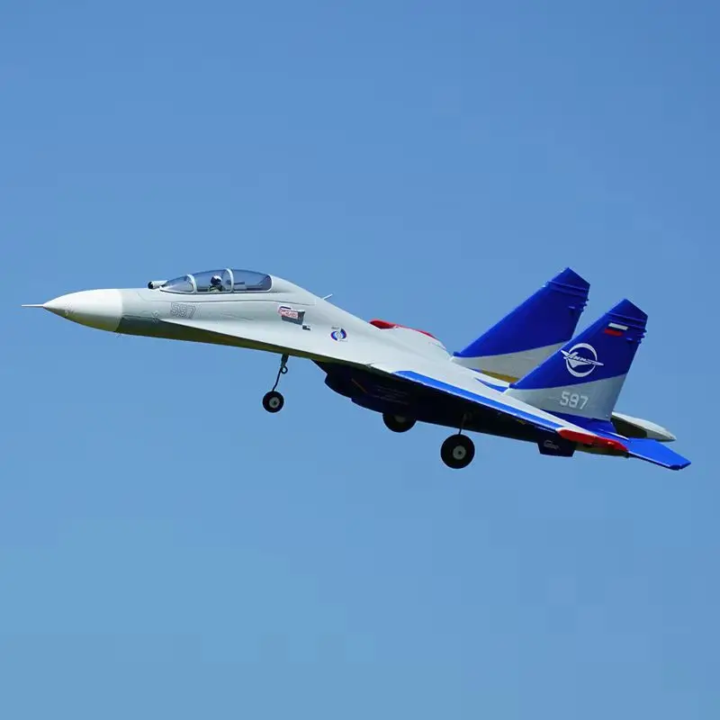 Xfly 더블 50mm Su27 트윈 엔진 제트 전투기 RC 비행기 원격 제어 조립 고정익 모델