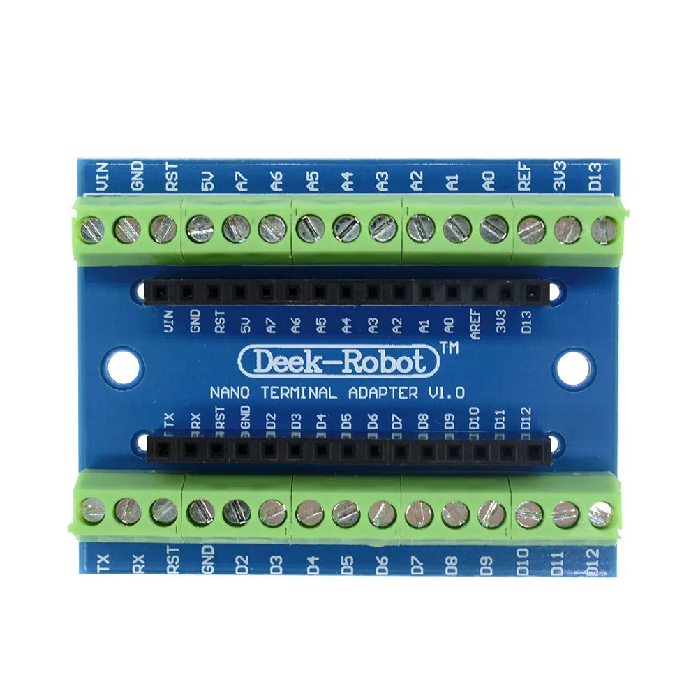 Arduino NANO V3.0�� GPIO Ȯ�� ����, Arduino Mano AVR ATMEGA328P�� IO Shield V1.0 ��Ʈ�ѷ� ���� ���� �͹̳� �����