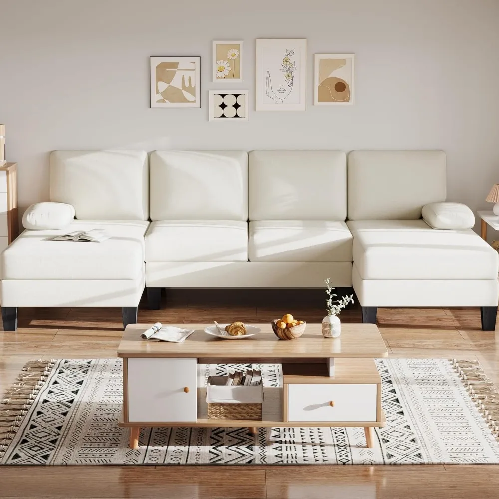 U-Shaped Modular Chenille Sectional Sofa 1