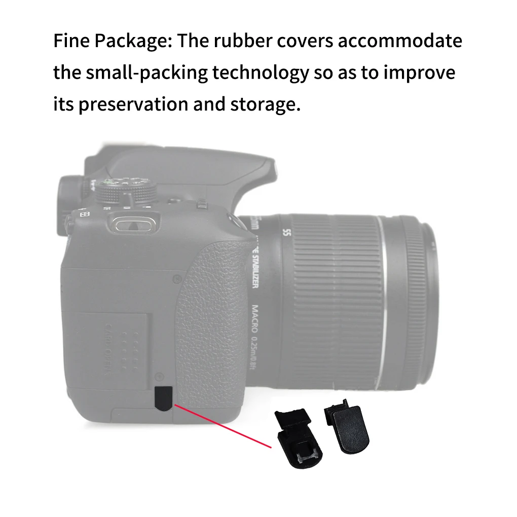 Camera Battery Adapter Battery Holder Rubber Cover Terminal Cap for Canon EOS 450D 500D 550D 600D 650D 700D 1000D