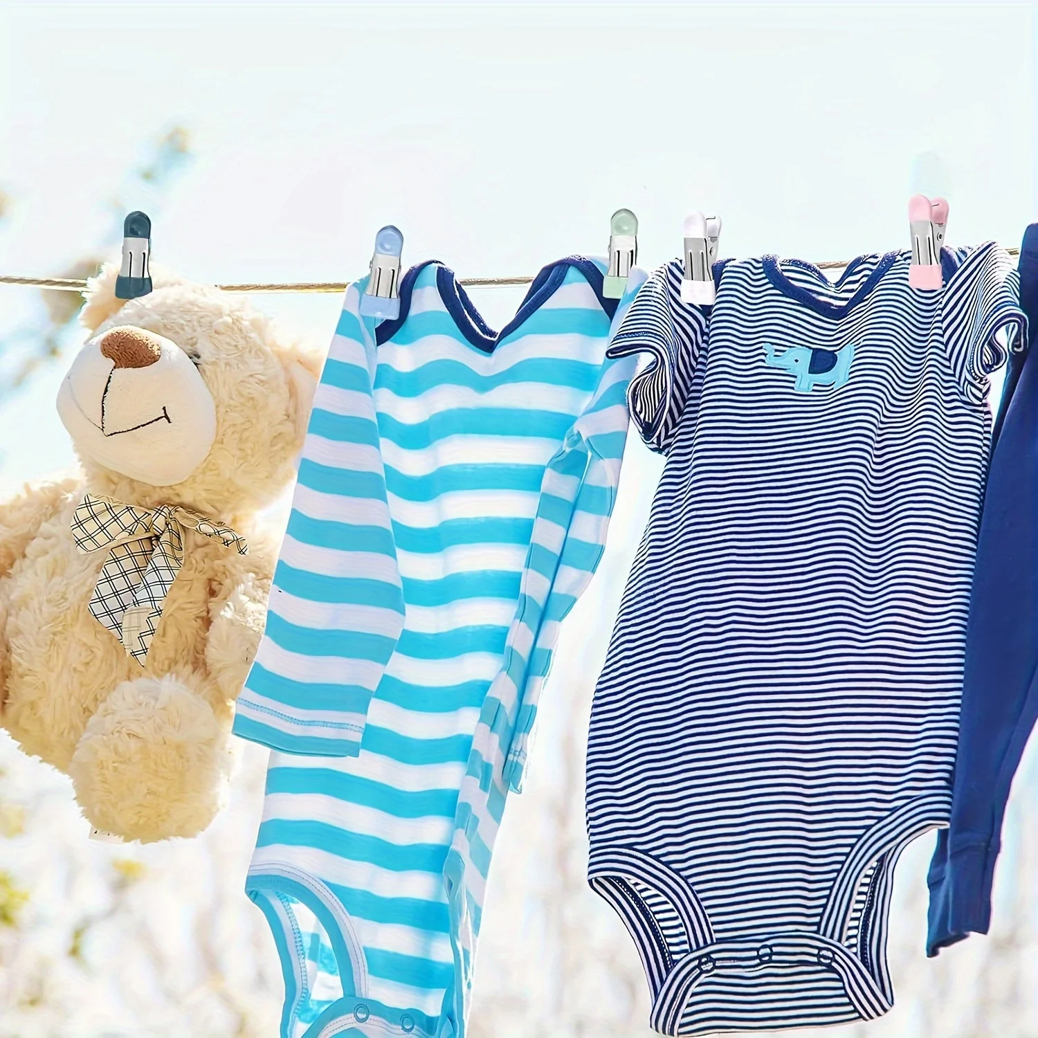30 Stück Verschlussklammern mit Gummigriff, vielseitig einsetzbare Klammern für Wäsche, Fotos, Lebensmittelbeutel – in verschiedenen Farben. – Detail 7
