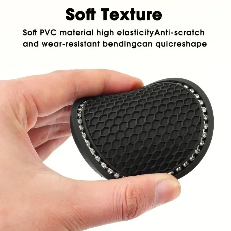 Car Non Slip Mat Non-slip Car Mats For Cup Holders Decoration Coasters Pads Interior Accessories Diamond Coasters