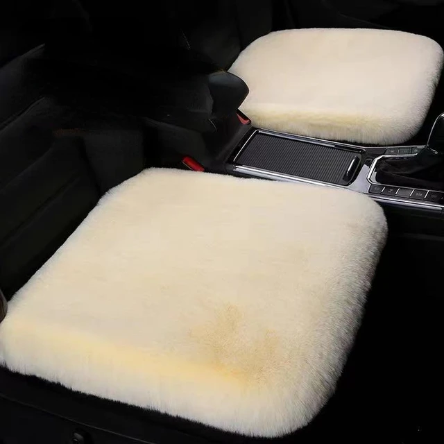 Car Seat Cushion Driver Seat Cushion Winter Warm Fluffy Plush