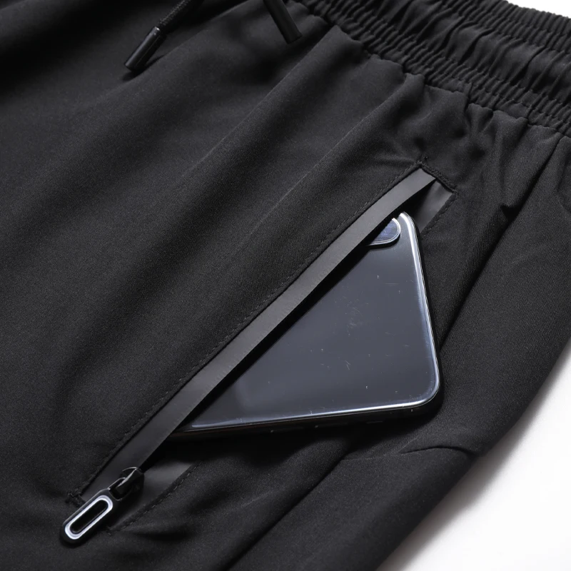 Men Gym Running Long Pants Breathable Jogging Running Casual Sweatpants Quick Drying Zip Pocke Training Sport Trousers 5