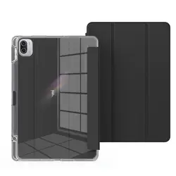 Versatile Magnetic Tablet Cover with Pencil Holder for Xiaomi Pad 7 11.2in (Black)