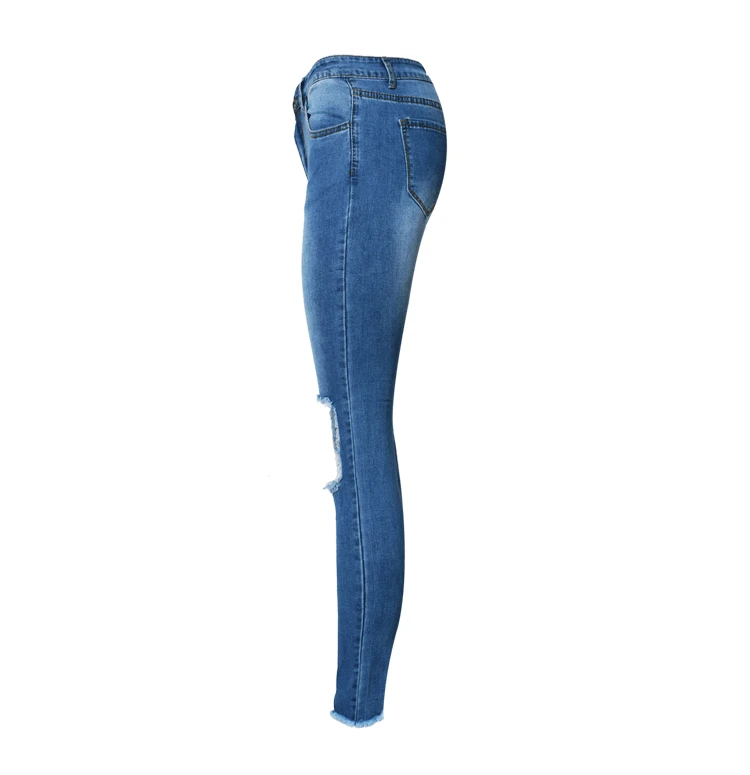 purple brand jeans Low Waist Denim Pants Women Tassel Irregular Big Hole Washed Skinny Pencil Pants Slim Fit Stretch Blue Denim Trousers Women hollister jeans