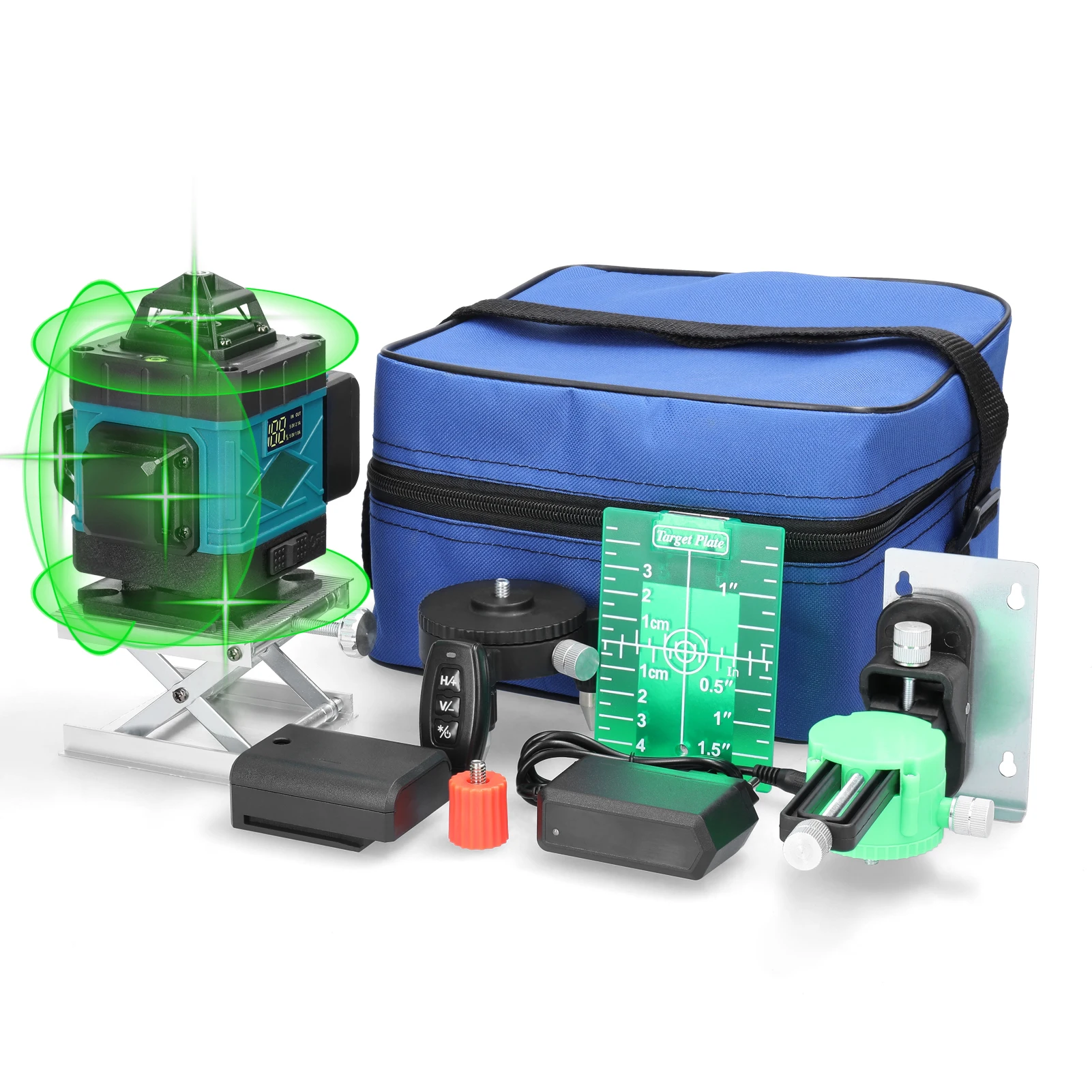 

16 Lines Laser Level 3° Self-leveling Machine Rechargeable Lithium Battery Leveling Tool Ground Wall Sticker Home Tools Set