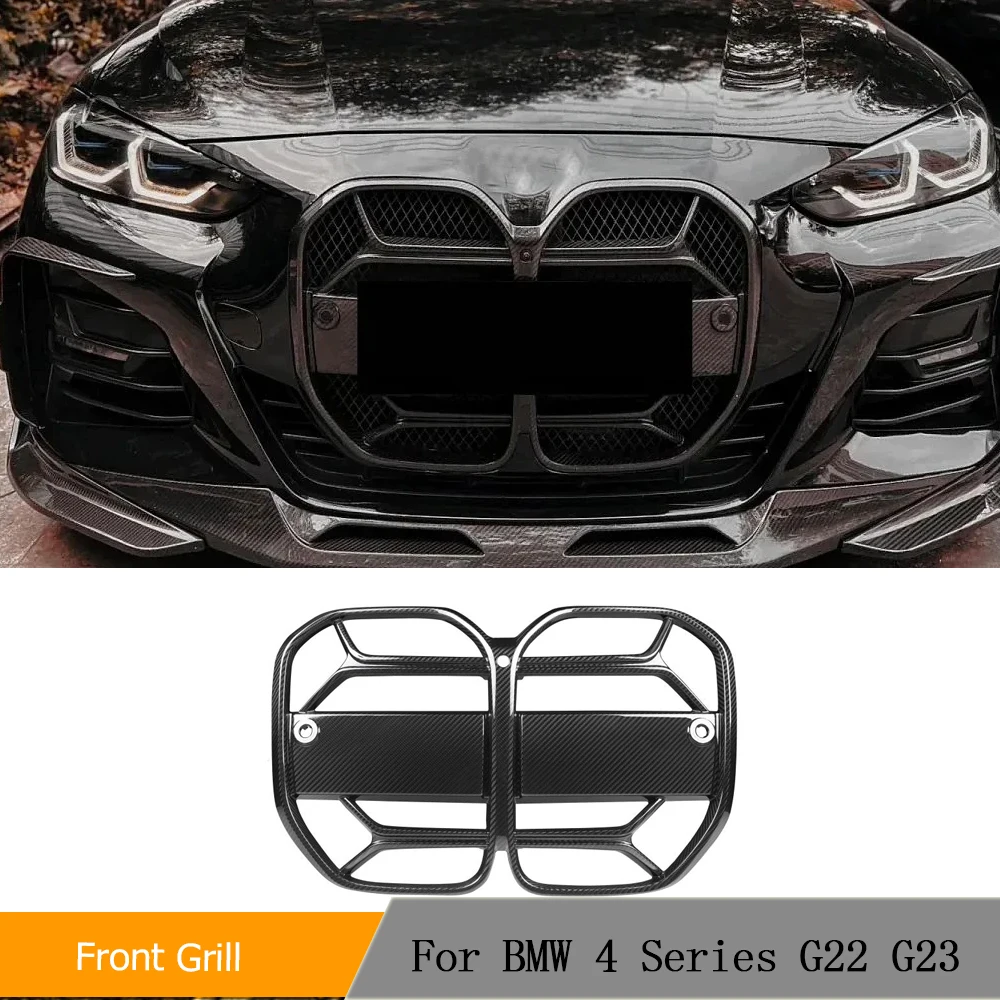 Dry Carbon Car Front Bumper Grill for BMW G22 G23 G26 Front Grill Auto