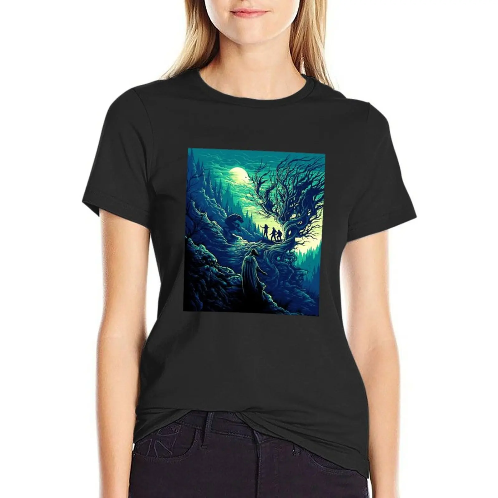 

Magic Tree Green T-Shirt lady clothes anime clothes summer tops tops Women's clothing