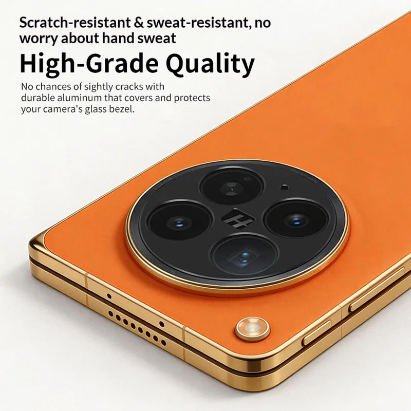 Aluminum Metal Rear Camera Lens Protector Cover and Ring Film