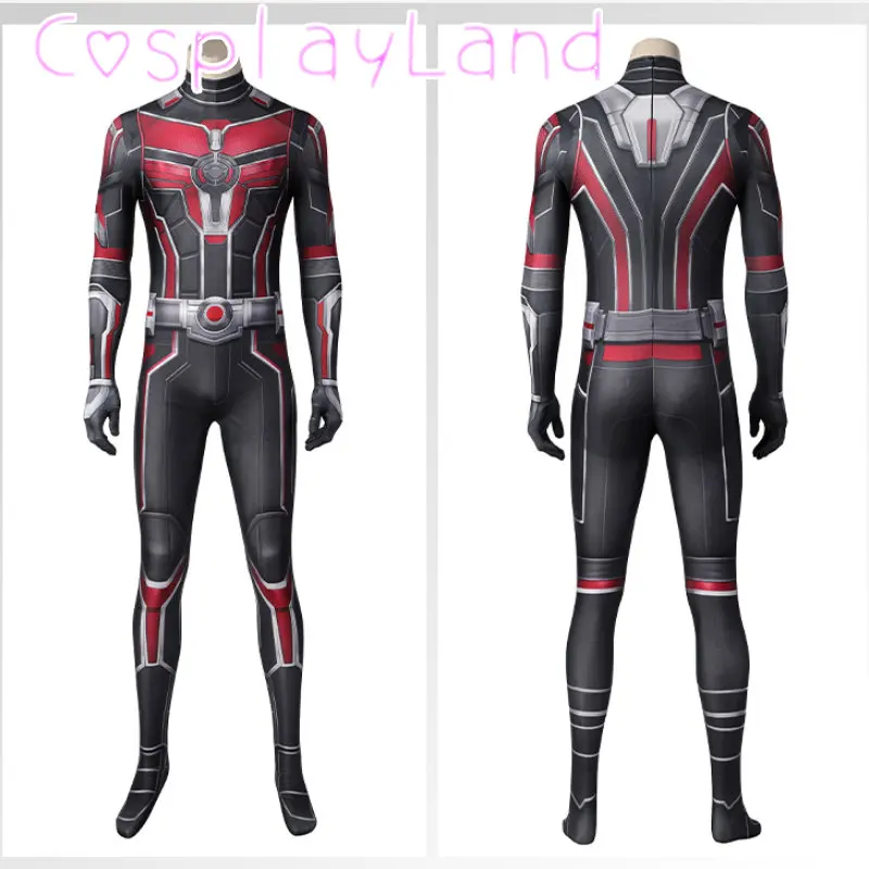 

Ant And Wasp 3 Quantumania Costume Scott Lang Cosplay Jumpsuit Stretchy Bodysuit With Mask Halloween Carnival Adult Men Outfit