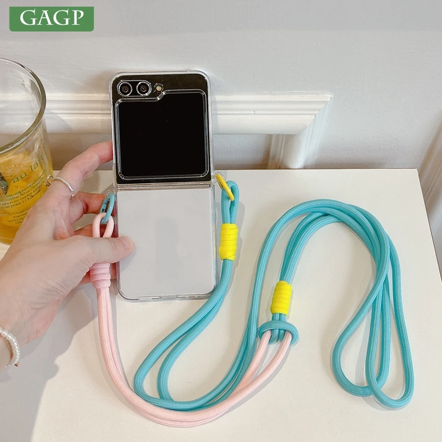 Fashion Clear Shoulder Strap Lanyard Transparent Shockproof Thin Phone Case