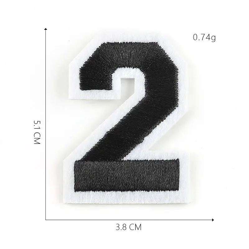 Multicolor Number Patch Set - Embroidered Iron-On Fabric Decals