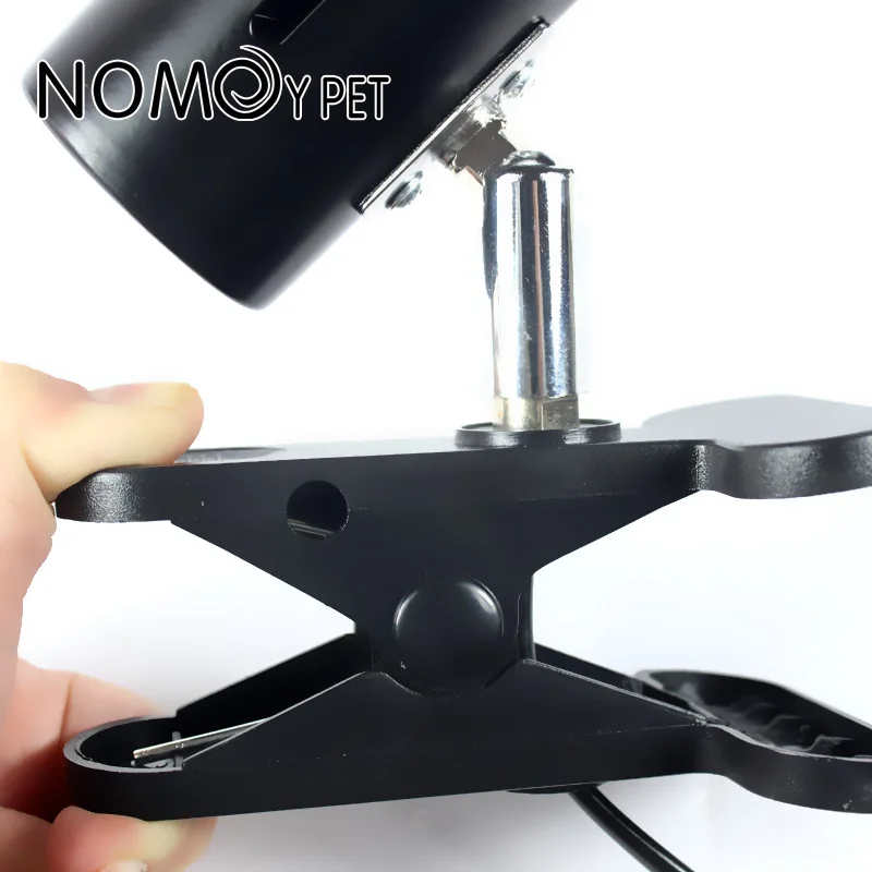 Metal Stand Reptiles Light E27 Reptile Lamp Holder Clip 360 Degree Rotation with Independent Switch for Turtle Lizard Terrarium