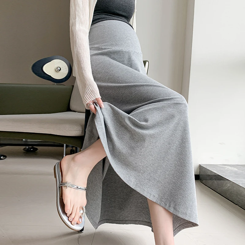 여름용 하이웨이스트 슬림 다용도 중간 길이 랩 엉덩이 피쉬테일 스커트, A라인 핫 슬림 뱃살 하의, 임신 24ss Y2k