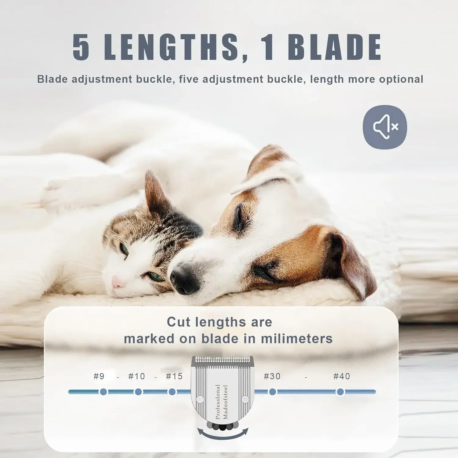 Dog Pet Cat Grooming 5in1 Adjust Blade For Wahl professional Animal Clippers Arcos Bravura,Chromado,Creativa,Figura,Motion