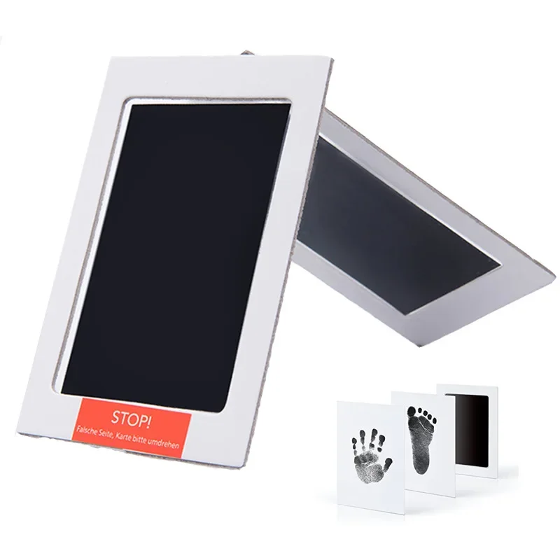 Kit impronta neonato Cuscinetti inchiostro touch non tossico fai-da-te Cornice per foto Impronta a mano Accessori souvenir per bambini Doccia pulita - immagine 5