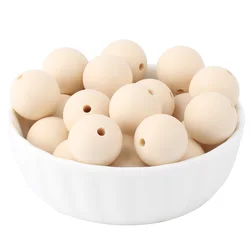 20-Piece Set of Mixed Size Silicone Beads for DIY Jewelry and Craft Projects (Navajo White)