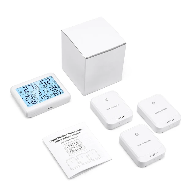 Termometro Igrometro Digitale 3.1" Ultrasottile - Monitor Temperatura E Umidit&agrave; Casa