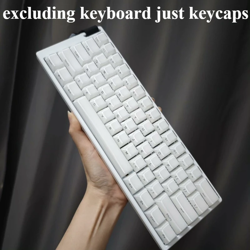 Pure White Keycaps Wooting 60/80he Custom Side Engraved