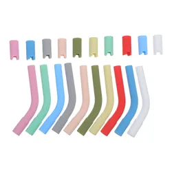 Silicone Straw Tips and Pedestals Set - Reusable Soft Rubber Covers for Metal and Glass Straws (10 Sets)