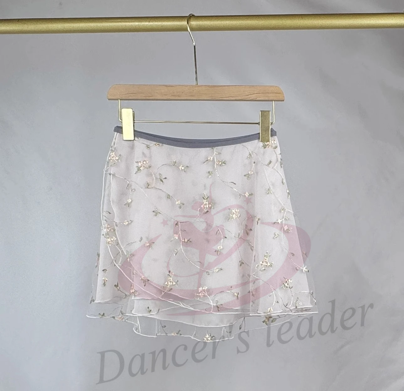 

Ballet Double Layer Embroidered Dancing Dress Women Dancing Skirt Gymnastics Practice Skirt Adult Ballet Costume Lyric Skirt