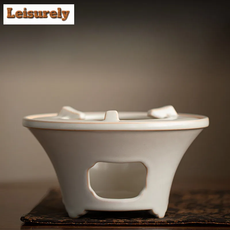 Soda Glazed Lifting Handle Pot Tea Warmer Holder Candle Heater Stove Household Kettle Stand Boiling Water Carbon Furnace Teaware