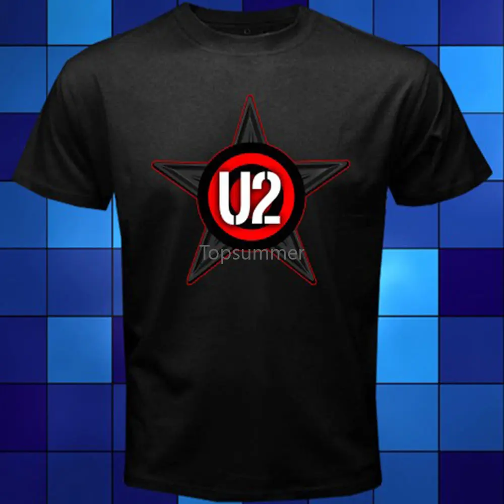 

2018 New Fashion Man New U2 Rock Star Logo Music Legend Black T Shirt Size S M L Xl 2Xl 3Xl Novelty Tee Free Shipping