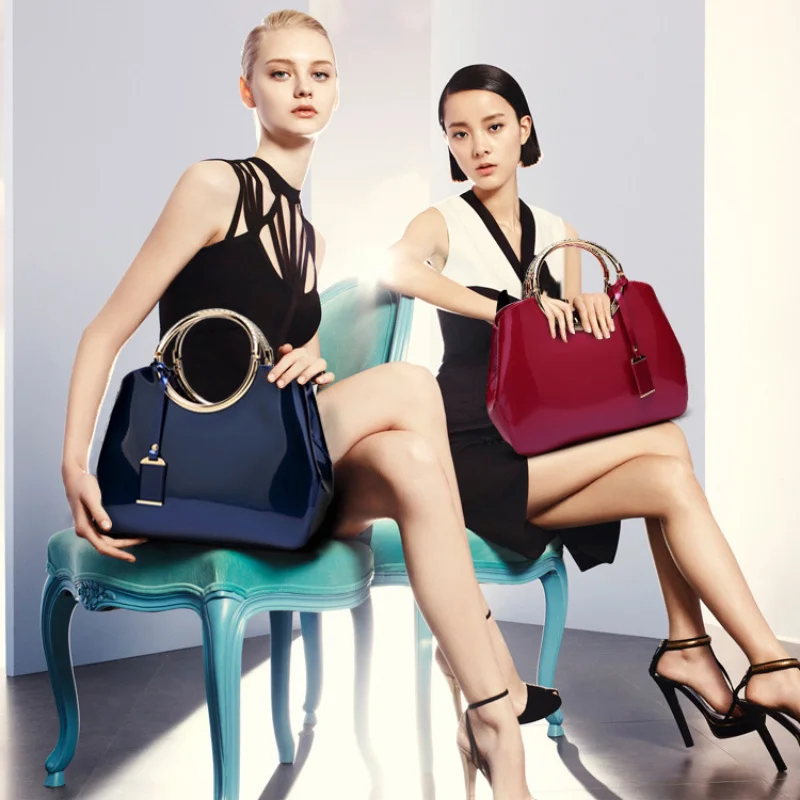 Crossbody Bag Women Handbags Leather Shoulder Bag Pu Crossbody Bag Straw Crossbody Bag New Fashion Women Bag Patent Leather Ladies Cross Body Messenger Shoulder Bags