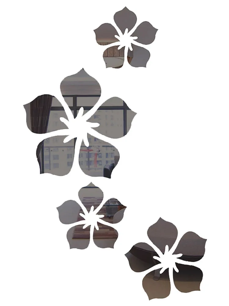 

Acrylic floret mirror wall sticker hole filling TV background decoration bedroom crystal flower self-adhesive sticker