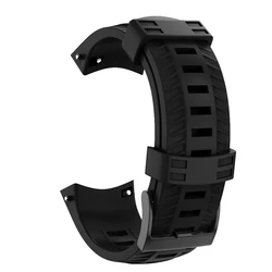 Premium 24mm Silicone Strap for Smart Watches - Durable Replacement Wristband (Black)