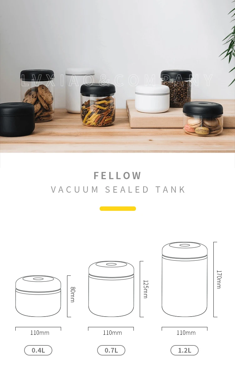 Fellow Atmos Airtight Coffee Bean Storage Jar Tank |storage containers