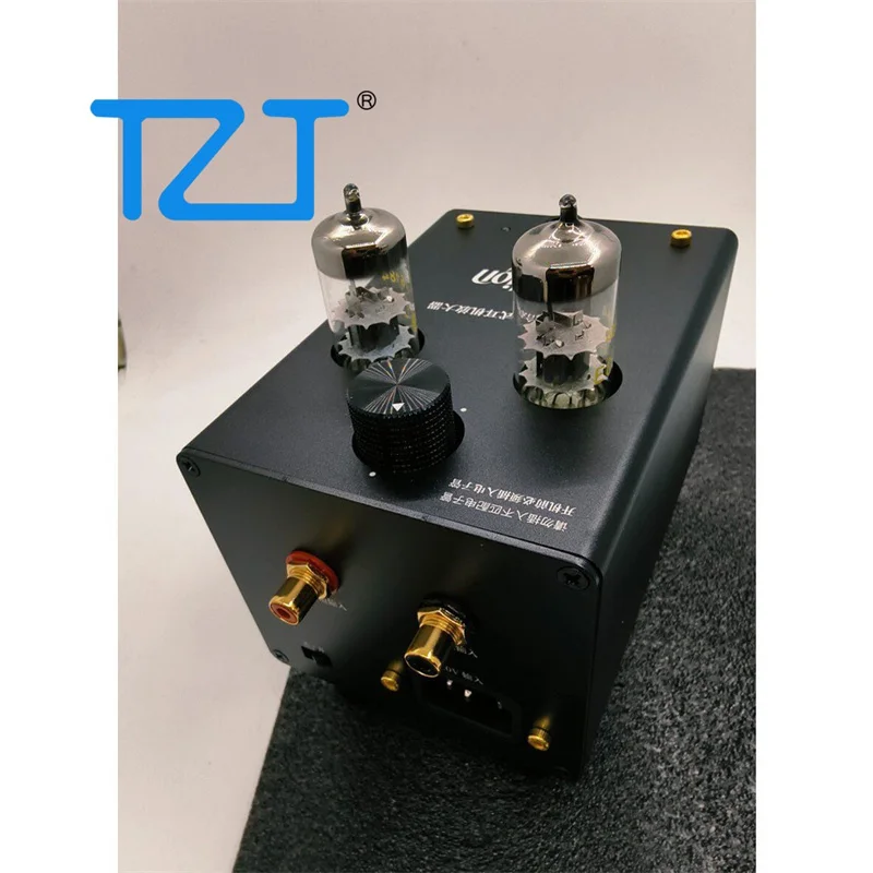 TZT ECC84 혼합 헤드폰 앰프 내장형 전원 변압기 AC220V 입력 6.5mm 헤드폰 출력