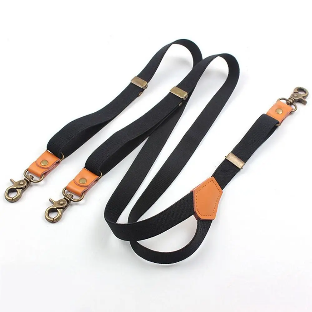 Straps Performance 3 Hooks For Men Stripe Solid Color Adjustable Braces Tie Suspenders Suspenders Clips Hanging Pants Clip