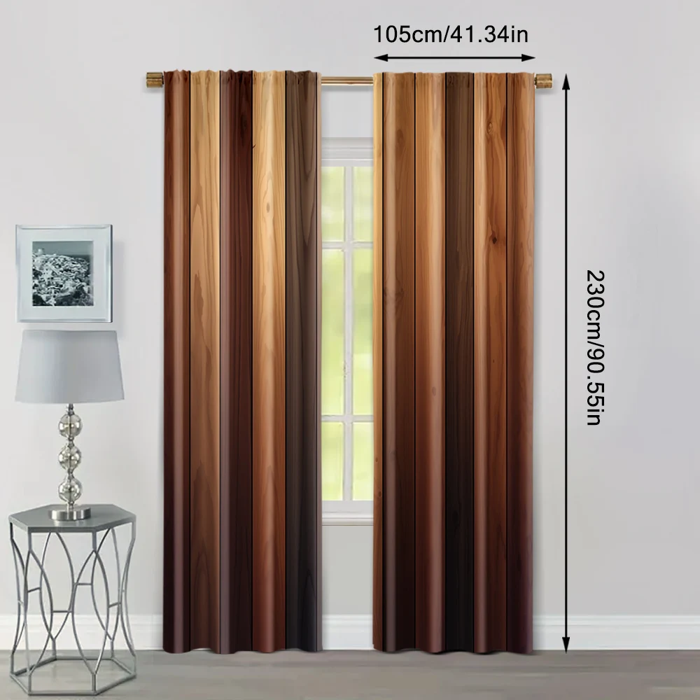 2pcs, Curtains&Drapes Abstract woodblock printing Versatile 100% Polyester (without rod) Holiday for Living Room, Bedroom, 4