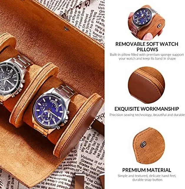 Luxury Watch Box Men Women Vintage Genuine Leather Watch Roll Travel  Portable Watches Case Storage Organizers Jewelry Gift Box - AliExpress