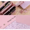 Leather Wristlet Handbag Elegant Tassel Security-Featured Women'S Wallet Spacious Clutch Wallet for Daily Use 5